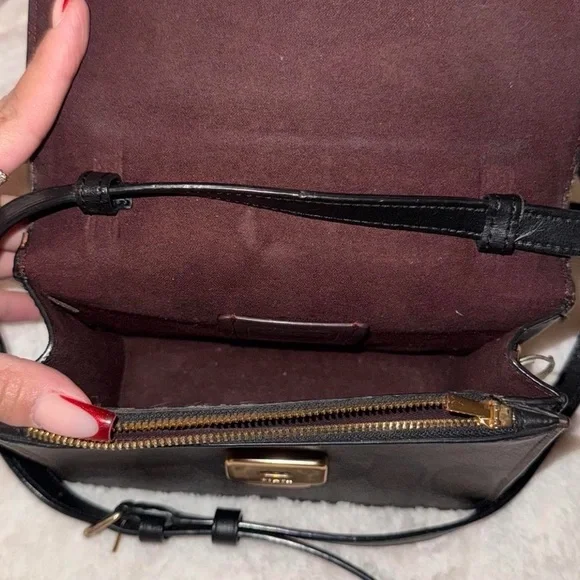 Coach Signature Brown Crossbody Bag - Picture 3 of 5